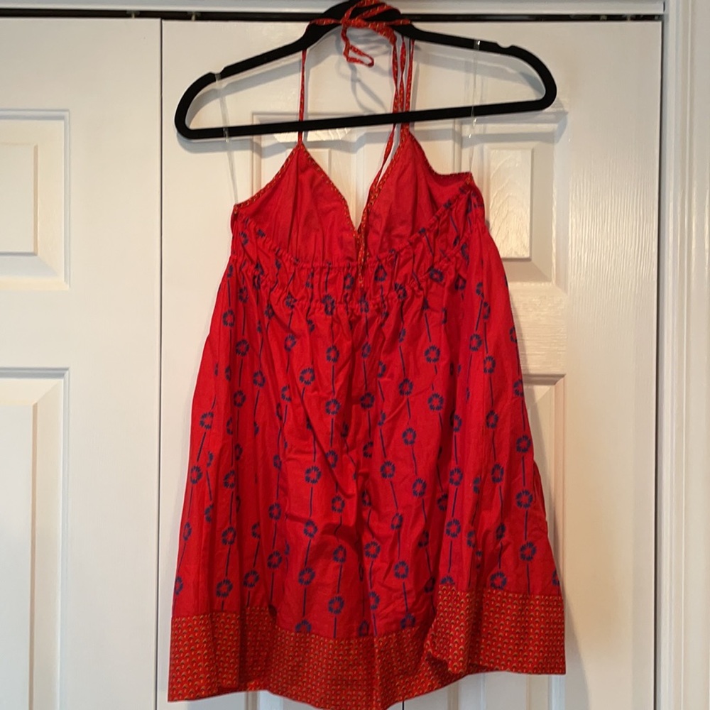 Forever 21 Red Halter Shirt with Pockets - Picture 2 of 4